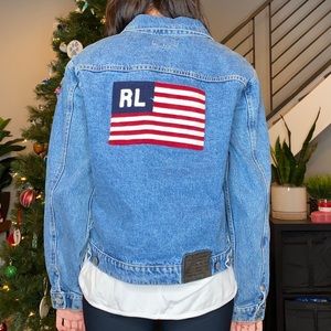 Vintage Ralph Lauren American Flag jean jacket